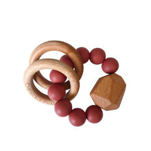 Load image into Gallery viewer, Hayes Silicone + Wood Teether Ring | Dusty Cedarwood
