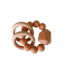 Load image into Gallery viewer, Hayes Silicone + Wood Teether Ring | Terra Cotta
