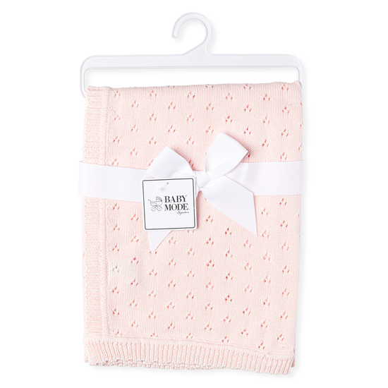 Pointelle Blanket | Pink