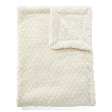 Diamond Sherpa Baby Blanket | Ivory