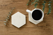 Load image into Gallery viewer, Marble Hexagon Coaster Set
