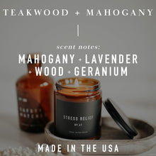 Load image into Gallery viewer, Teakwood and Mahogany Soy Candle
